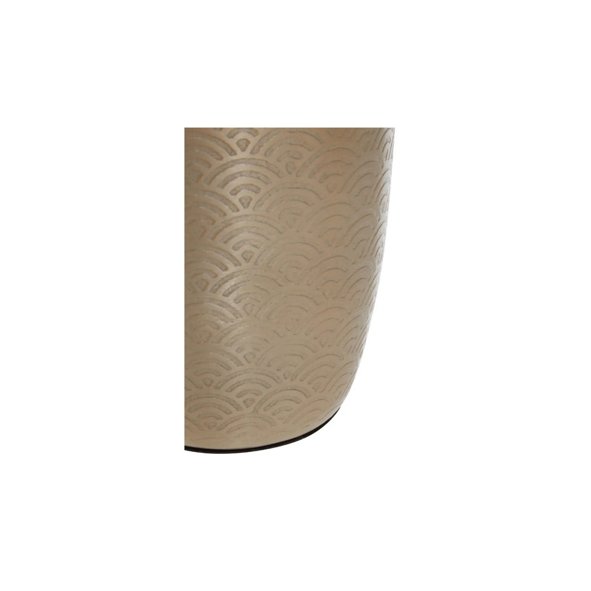 Scallop Etched Gold Finish Tumbler